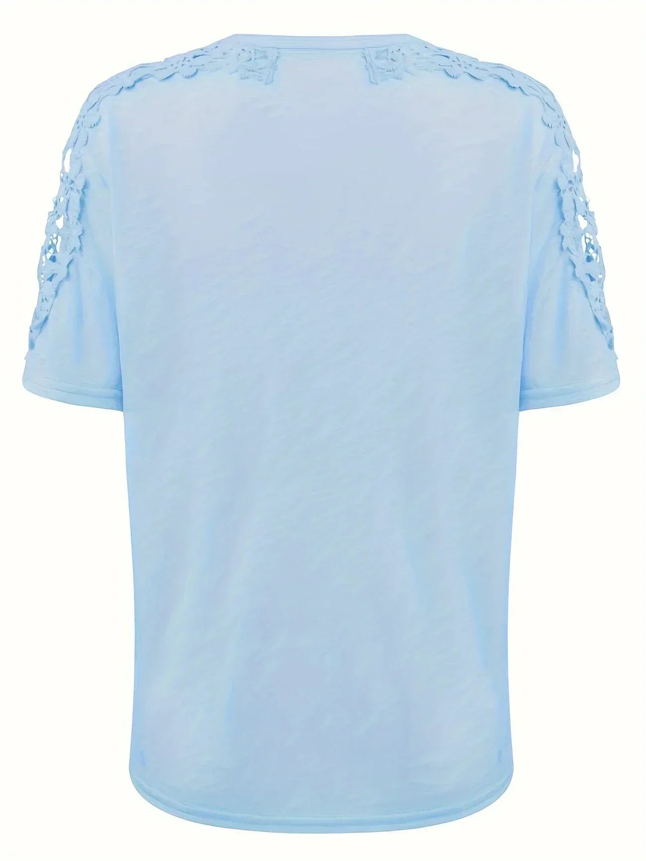 Ylfrun | Elegant Summer Short-Sleeved T-Shirt with Long Lace