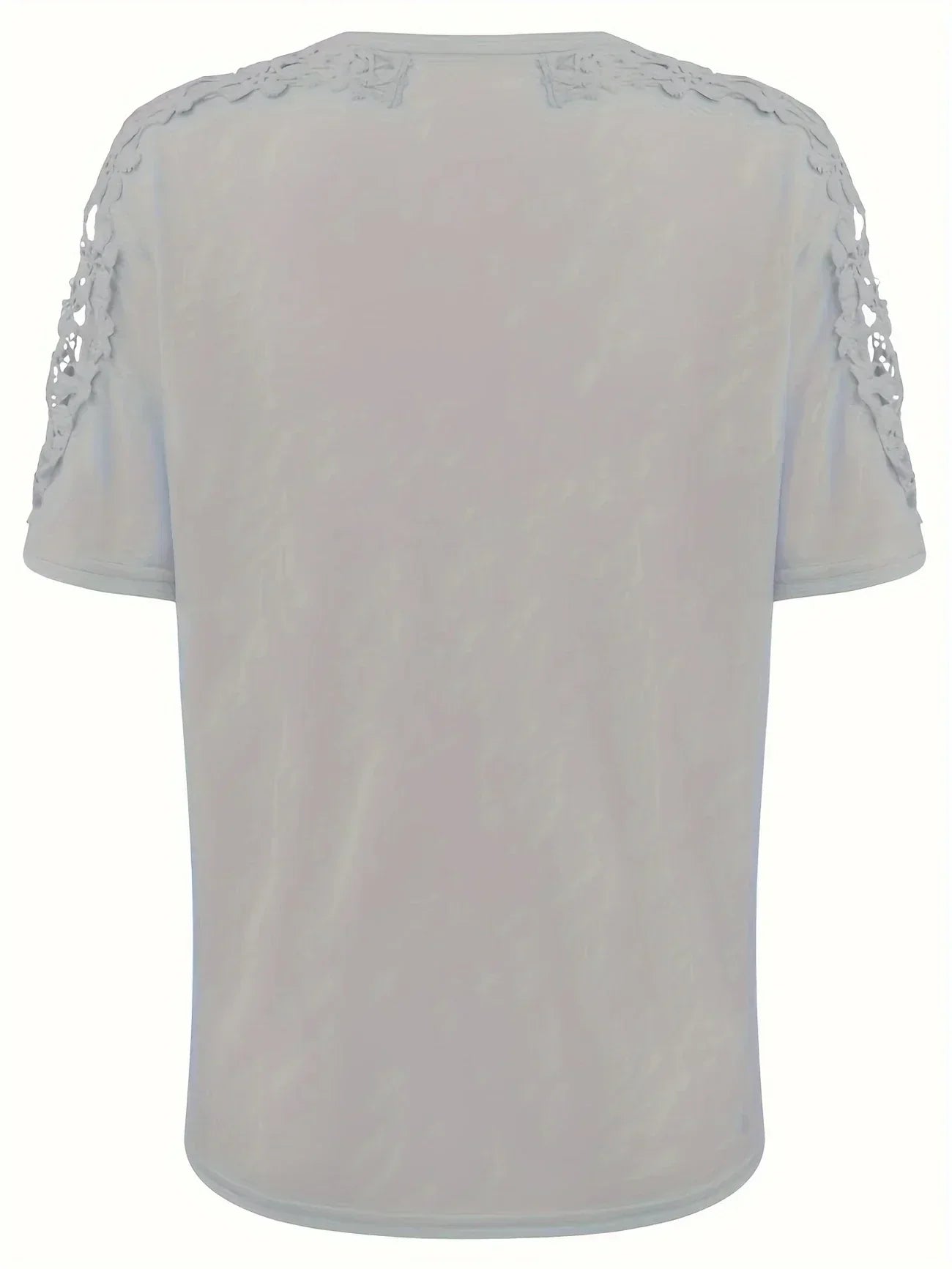 Ylfrun | Elegant Summer Short-Sleeved T-Shirt with Long Lace