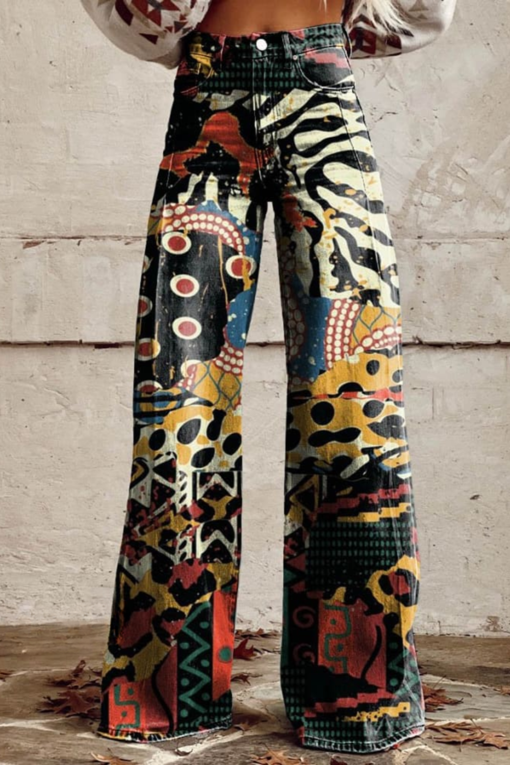 Alberta | Printed Wide-Leg Trousers