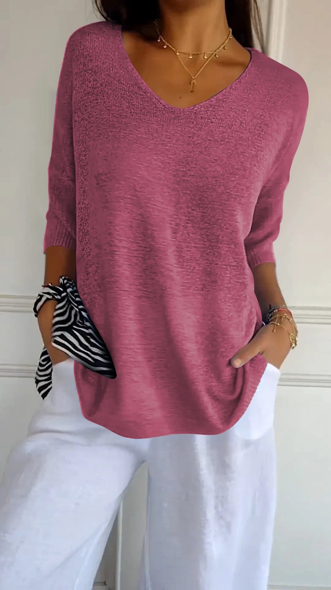 Pihla | Relaxed V-Neck Sweater