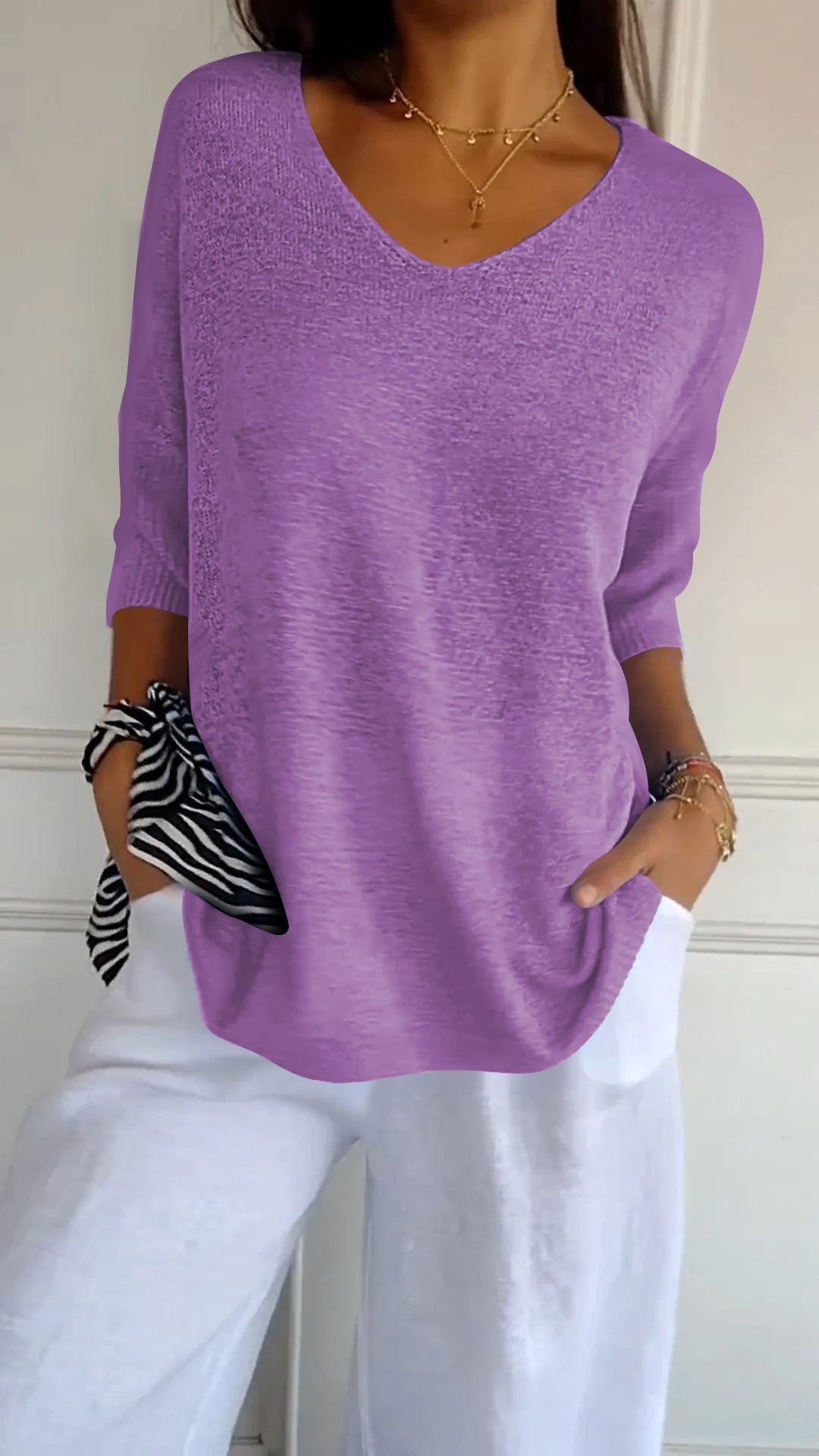 Pihla | Relaxed V-Neck Sweater