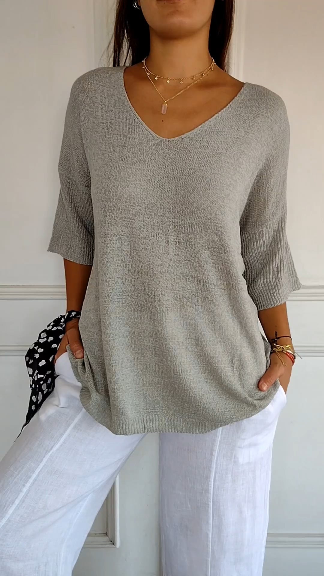 Pihla | Relaxed V-Neck Sweater