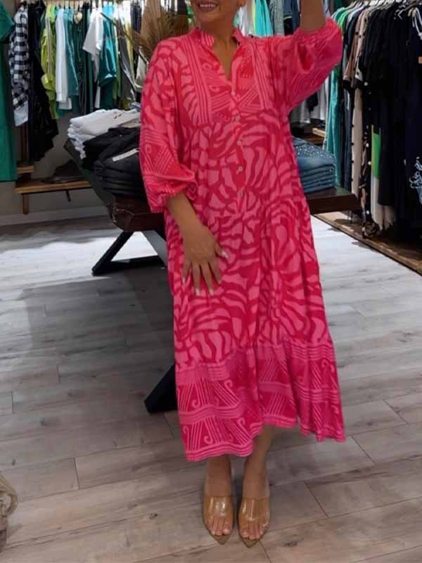 Isabella | V-neck Dress with Print