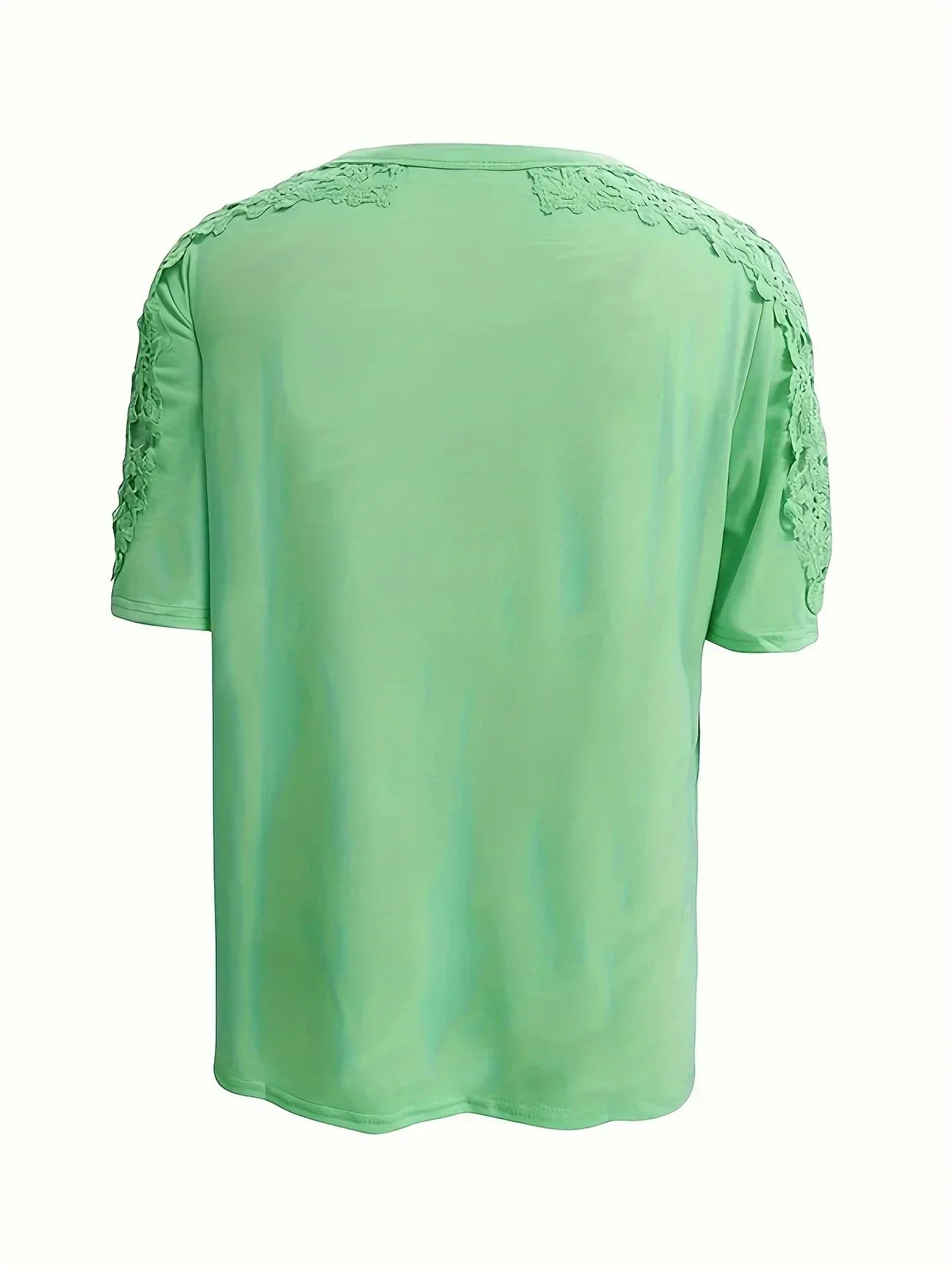 Ylfrun | Elegant Summer Short-Sleeved T-Shirt with Long Lace