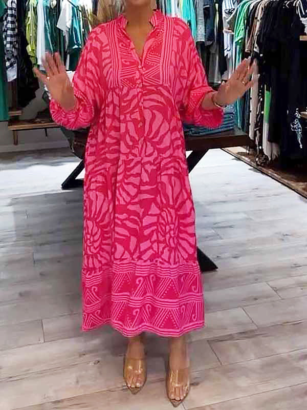 Isabella | V-neck Dress with Print