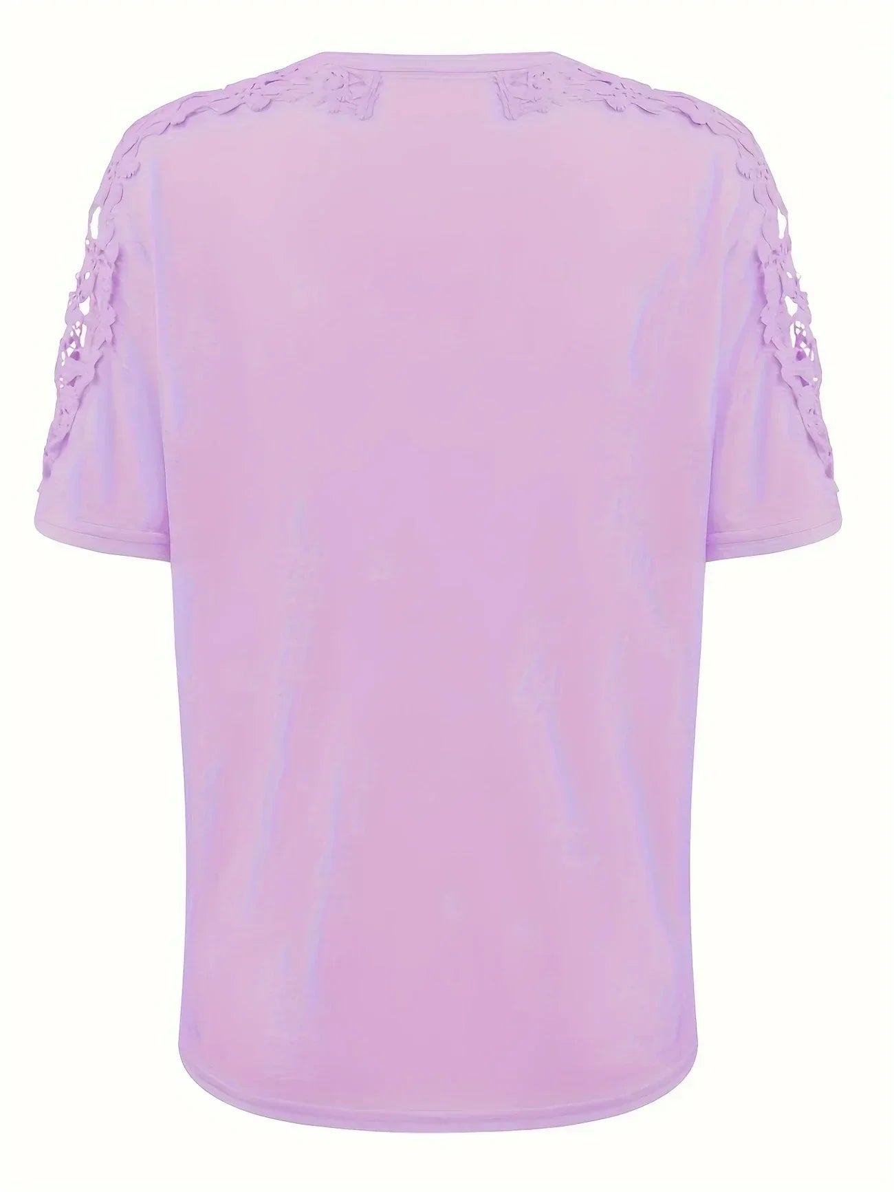 Ylfrun | Elegant Summer Short-Sleeved T-Shirt with Long Lace