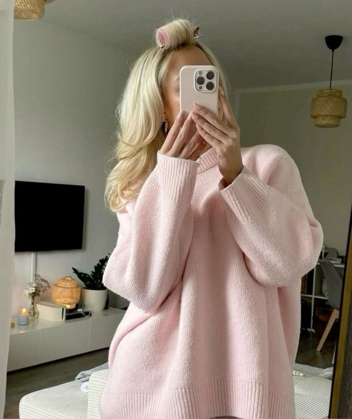 Bérénice | Pink Oversized Knit