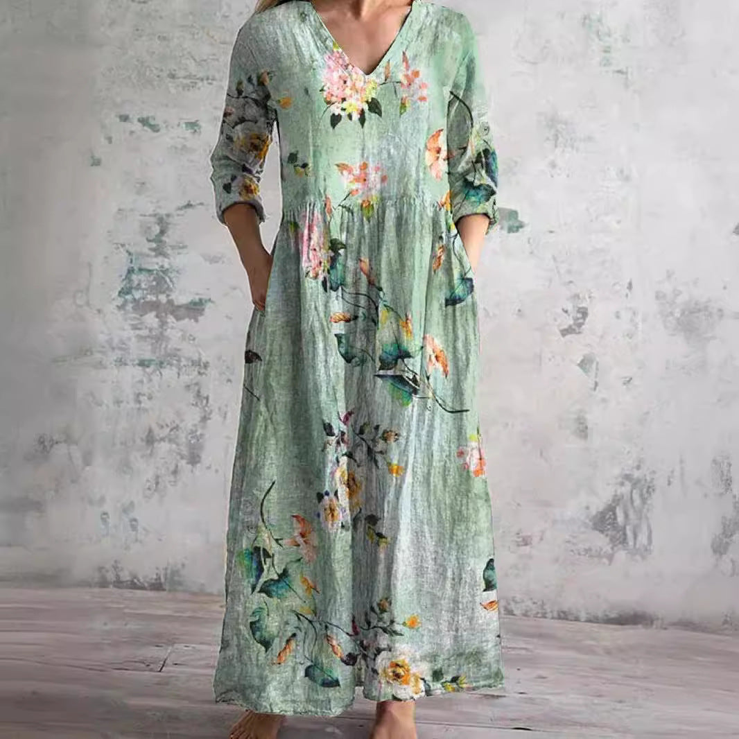 Olivia | Elegant Summer Dress with Floral Pattern