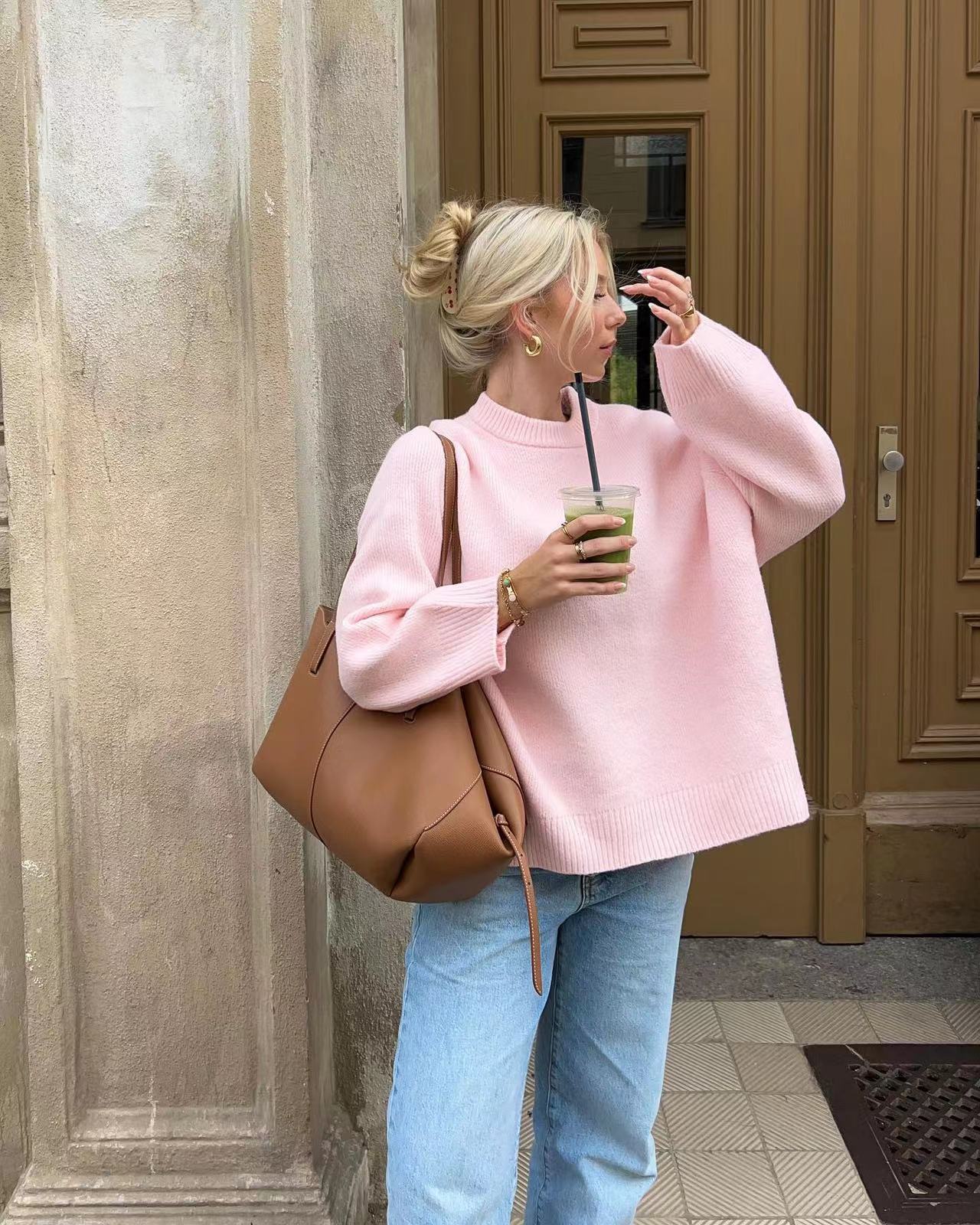 Bérénice | Pink Oversized Knit