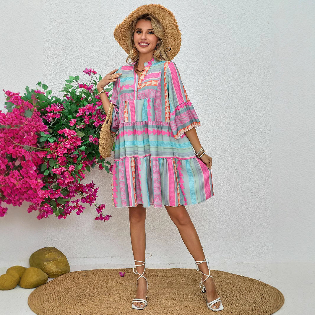Jordyn | Boho Midi Dress