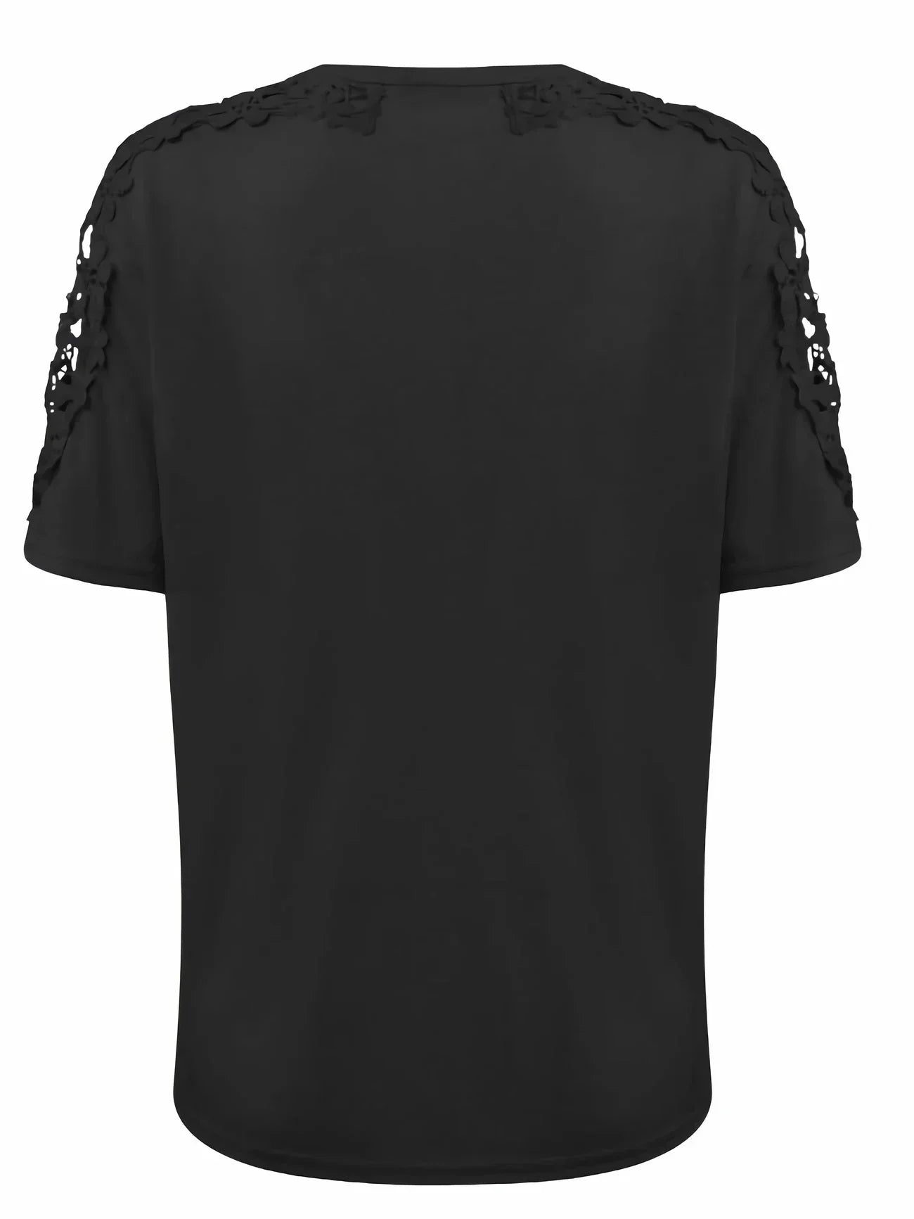 Ylfrun | Elegant Summer Short-Sleeved T-Shirt with Long Lace