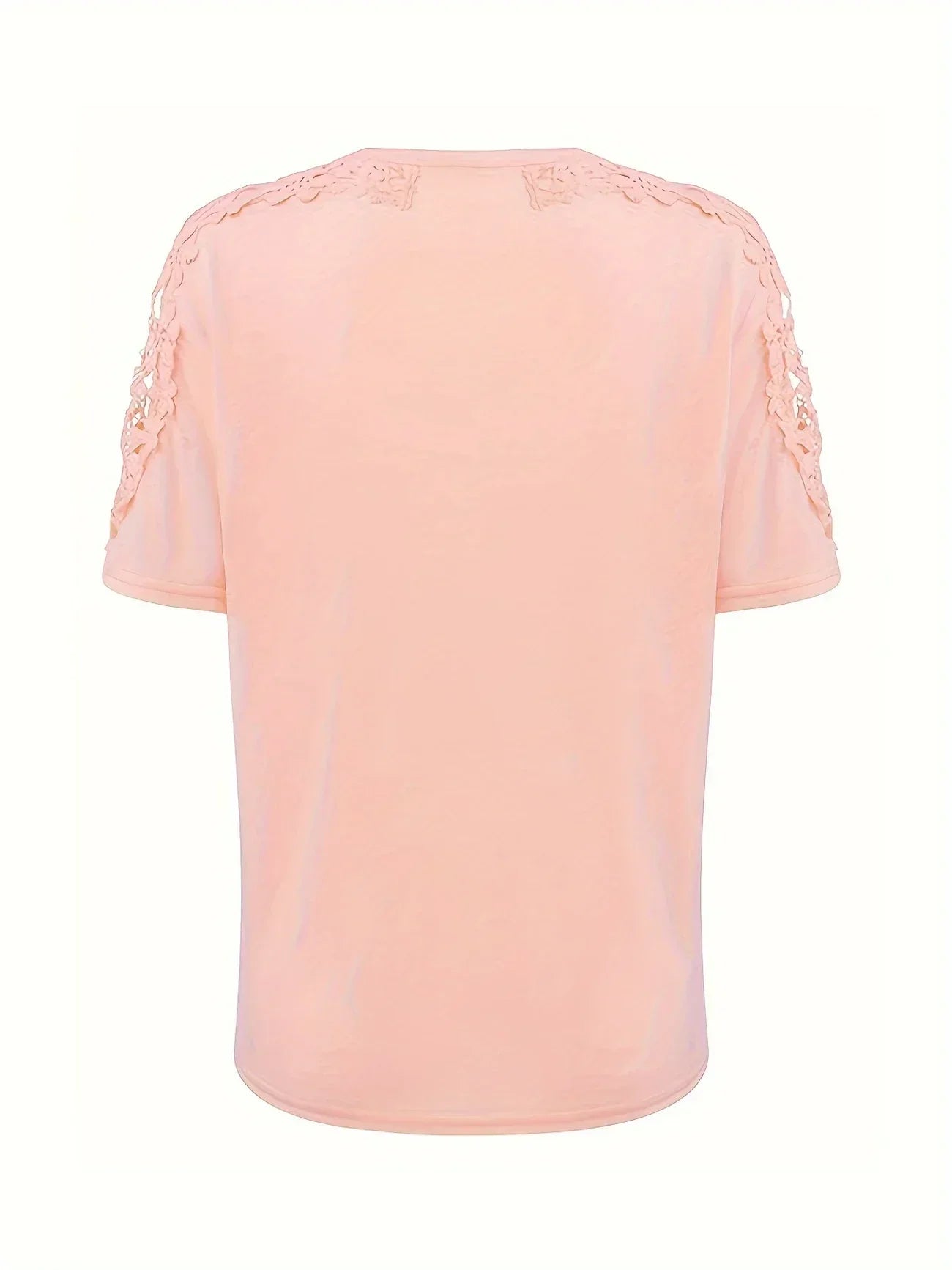 Ylfrun | Elegant Summer Short-Sleeved T-Shirt with Long Lace