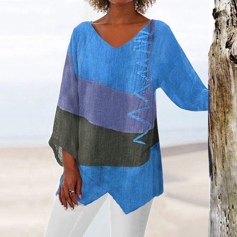 Grace | Artistic V-neck Tunic – Creative, Lightweight & Stylish