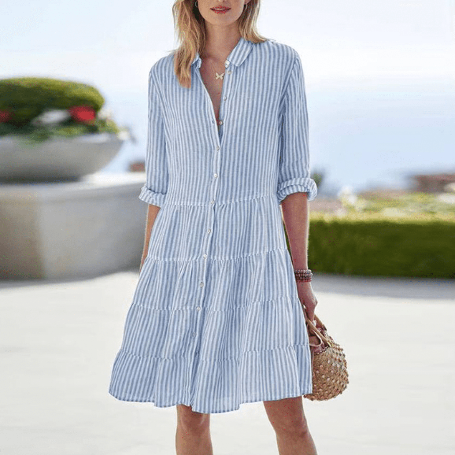 Sarah | Women's Airy Striped Dress