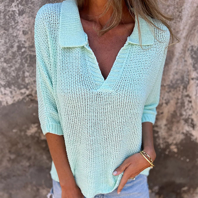 Leah | V-neck Top, Casual and Elegant
