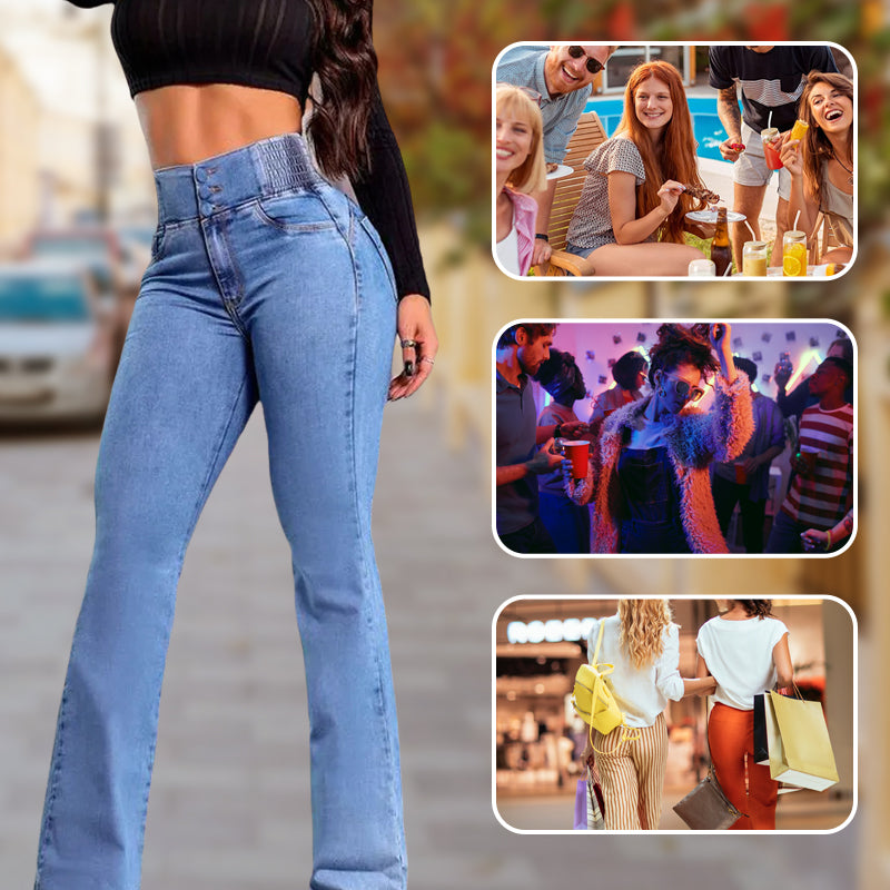 Grace | High-waisted stretch flared jeans