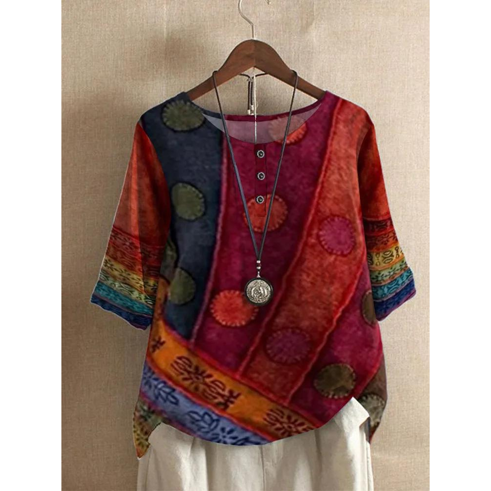 Vilda - Colourful Bohemian Top