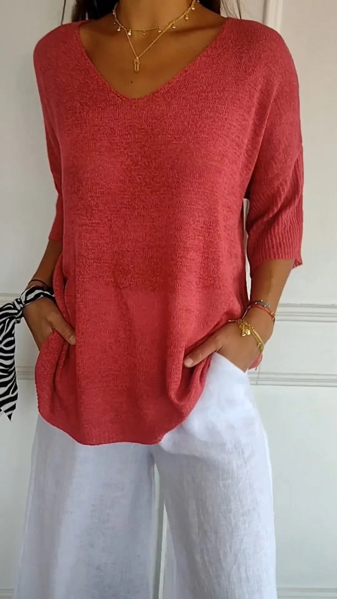 Pihla | Relaxed V-Neck Sweater