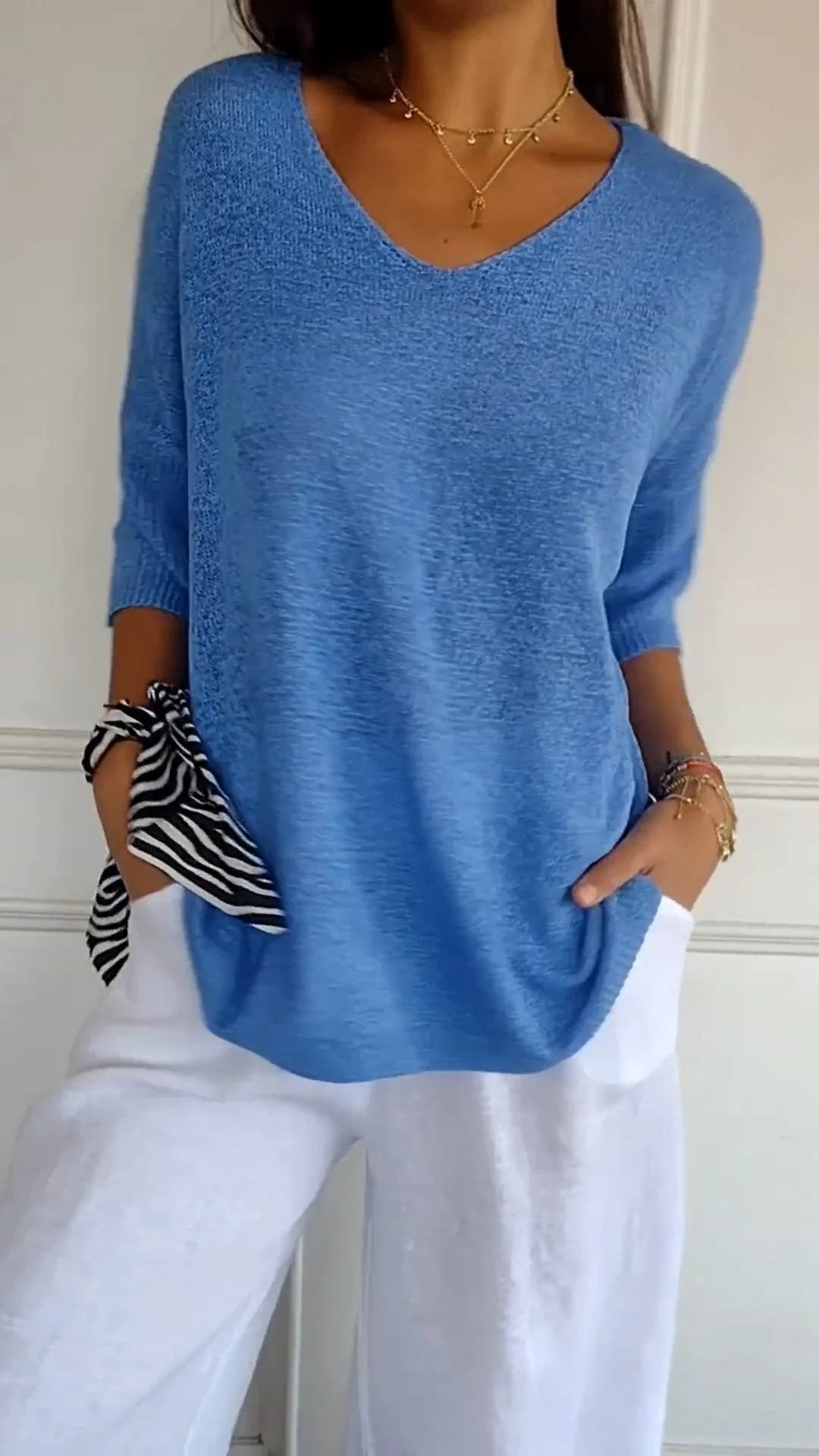 Pihla | Relaxed V-Neck Sweater