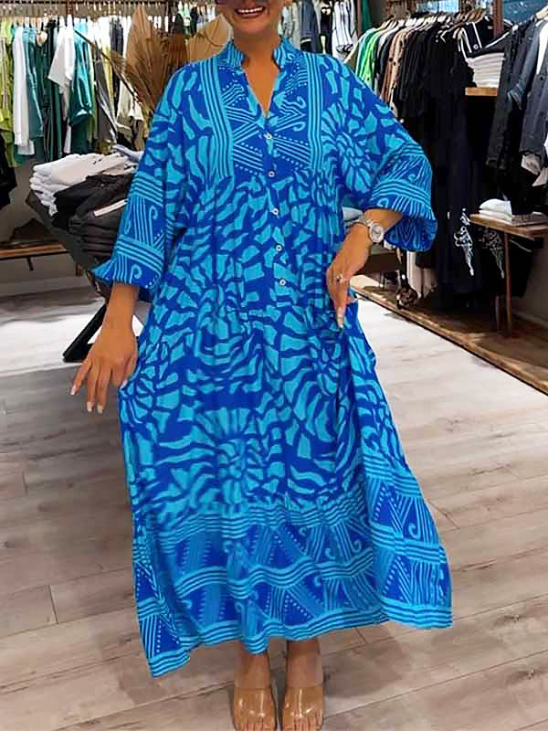 Isabella | V-neck Dress with Print