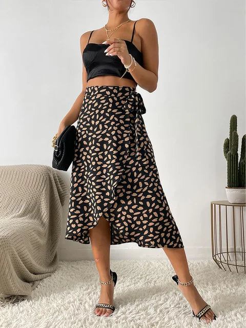 Vivienne | BohoWrap Print Skirt