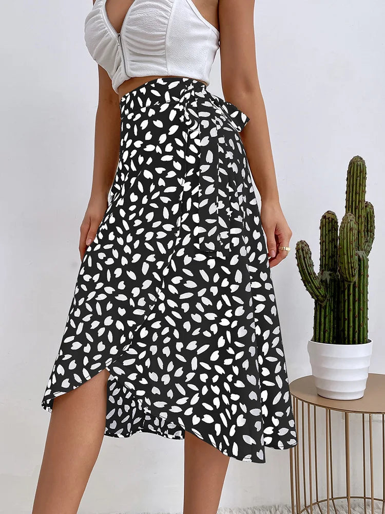 Vivienne | BohoWrap Print Skirt