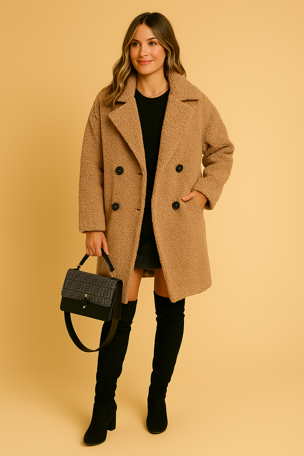 Adele | Long Plush Coat