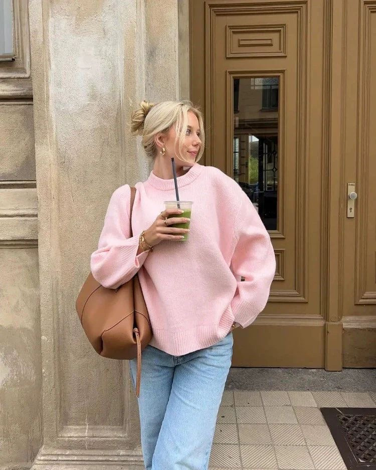 Bérénice | Pink Oversized Knit