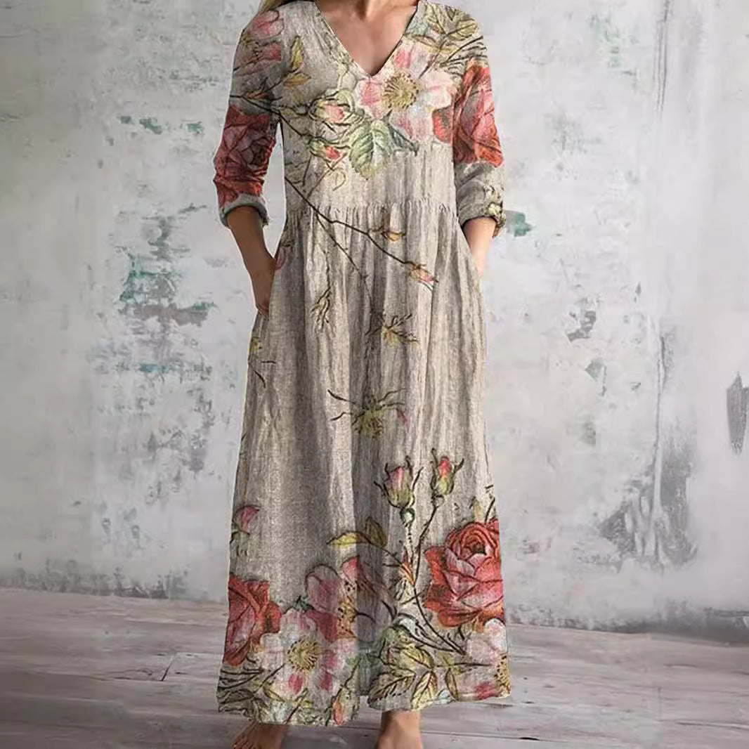Olivia | Elegant Summer Dress with Floral Pattern