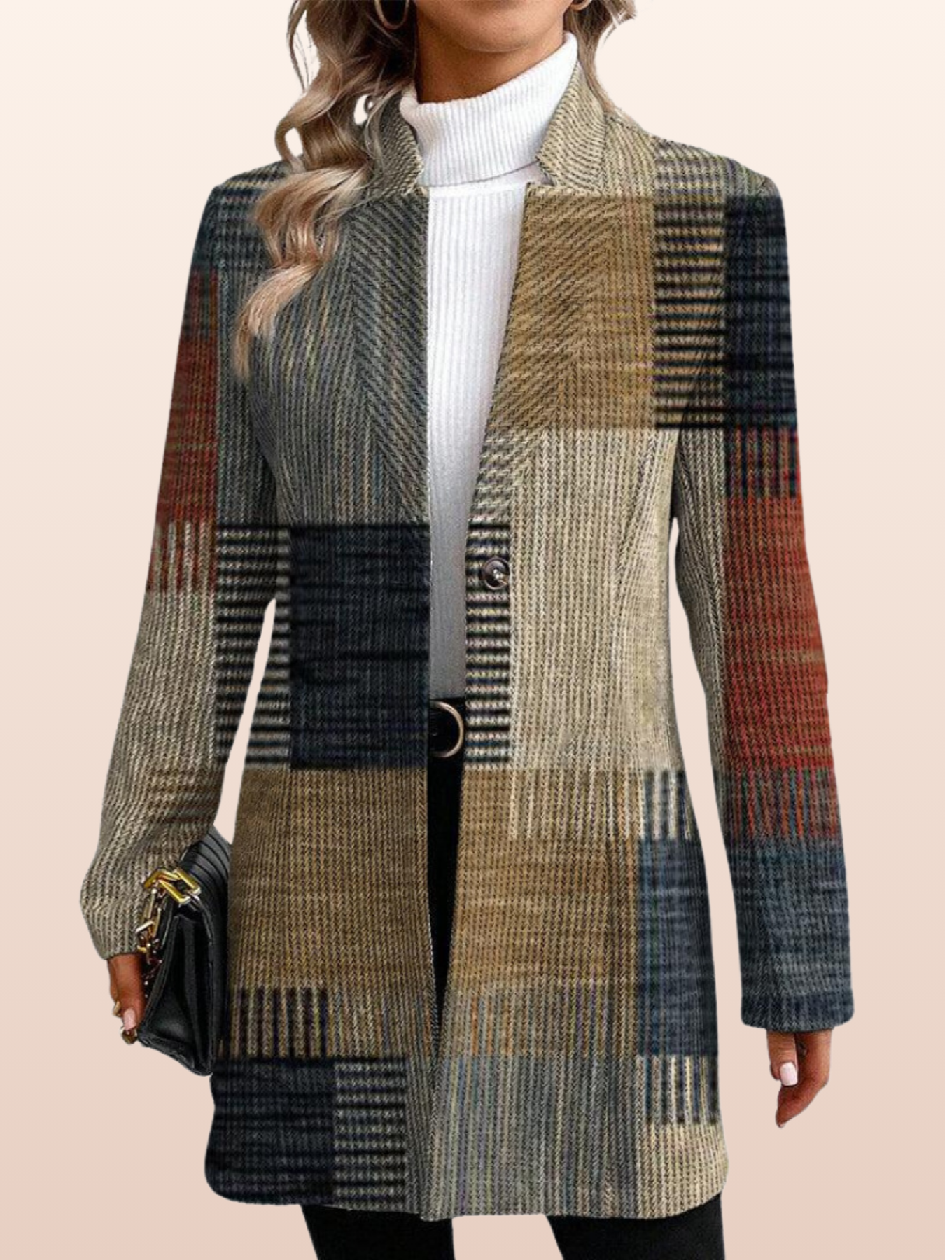 Marina | Elegant Blazer Coat with Pattern