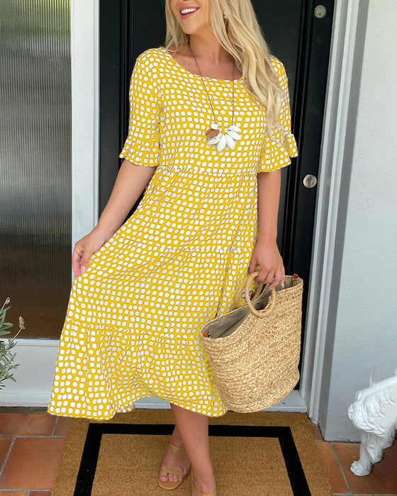 Juna | Retro-style Lightweight Midi Dress