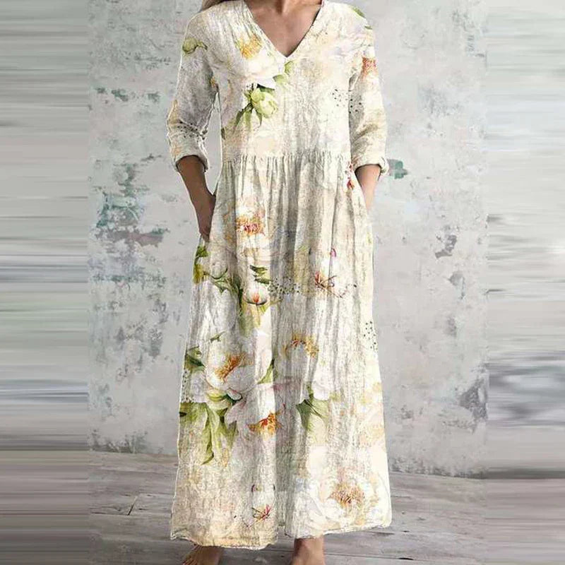 Olivia | Elegant Summer Dress with Floral Pattern