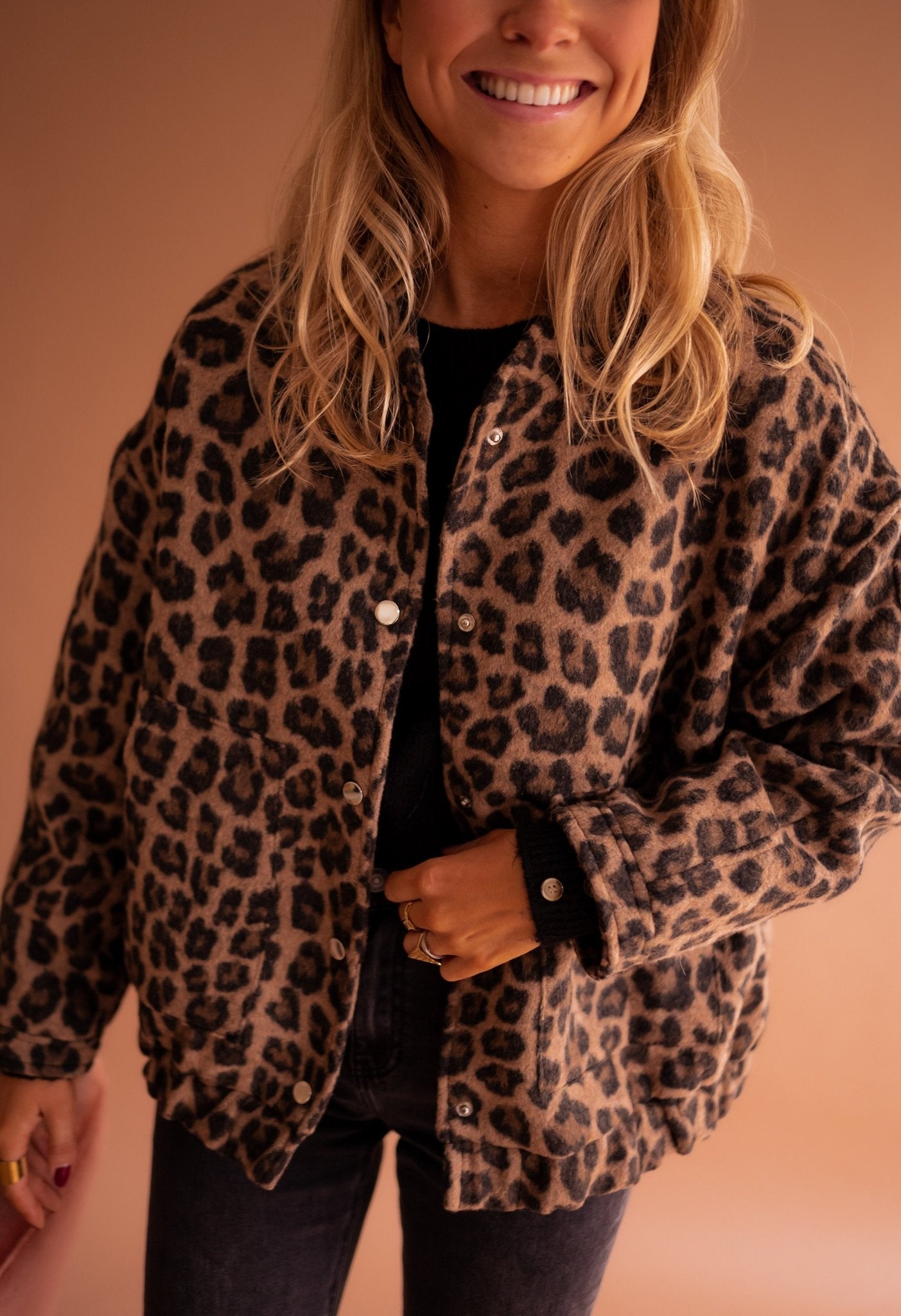 Mila | Trendy Jacket with Leopard Print