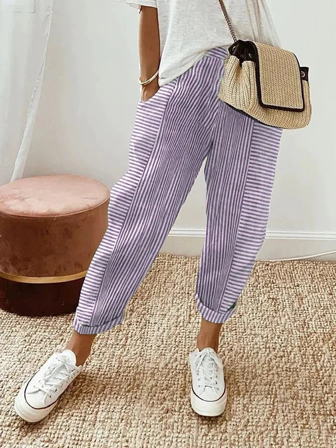 Maria | Striped Trousers