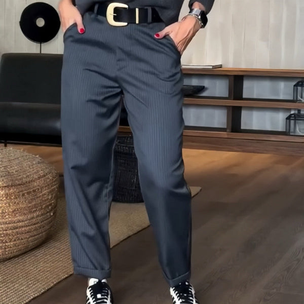 Oona | Striped Suit Trousers