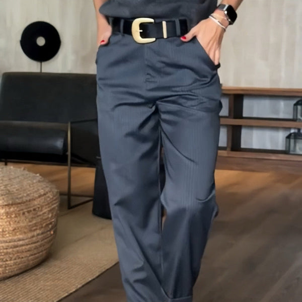 Oona | Striped Suit Trousers