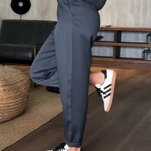 Oona | Striped Suit Trousers