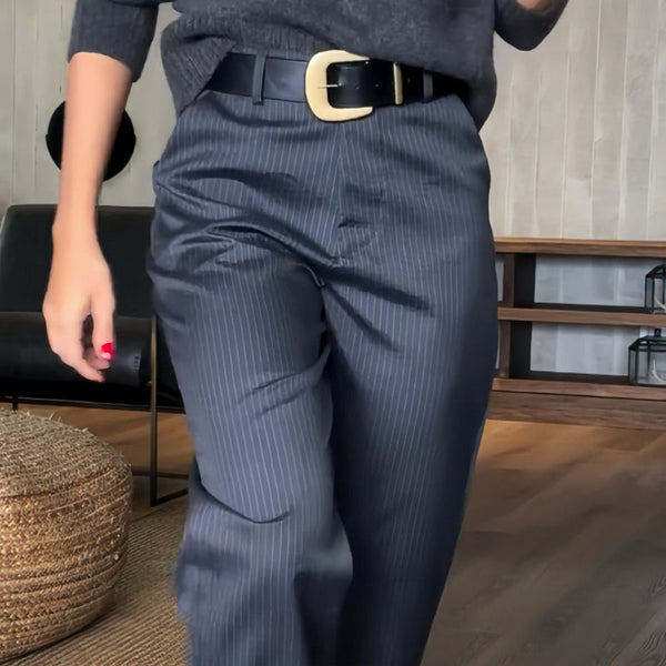 Oona | Striped Suit Trousers