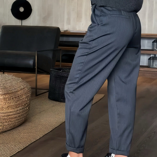 Oona | Striped Suit Trousers